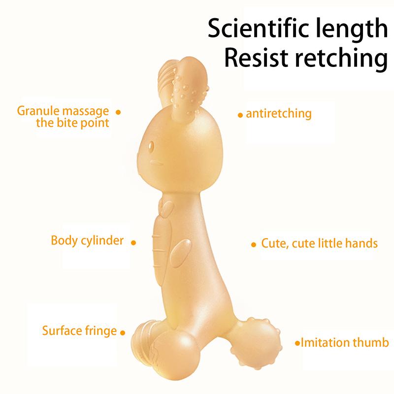 Игрушки для прорезывания зубов в форме кролика, жевательные игрушки для прорезывания зубов, мягкие, эластичные, силиконовые, прорезыватели для зубов, держатель для новорожденного, прорезыватели для моляров, детские принадлежности