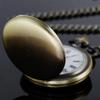 10 шт./лот Винтажные Гладкие Карманные Часы с Цепочкой Римские Цифры Белый Циферблат Модные Мужские Женские Ожерелье Подвеска Часы