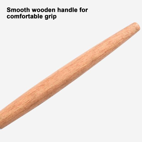 Dough Mixer Stainless Steel Dough Whisk with Wooden Handle Easy-to-clean Bread Whisk for Home Kitchen