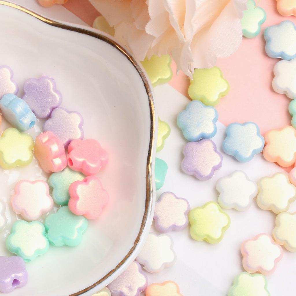 50-200 шт. изготовление ювелирных изделий сердце цветок звезда макарон матовый DIY для бусин