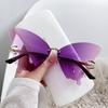Солнцезащитные очки-бабочки, женские модные солнцезащитные очки с большой оправой и градиентными цветами, модные уличные солнцезащитные очки