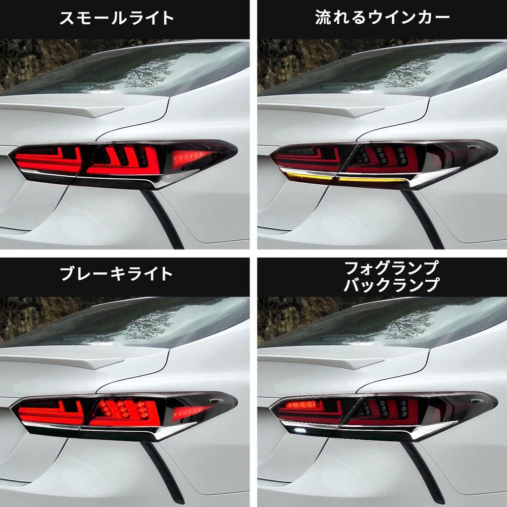 Toyota Camry 10th Generation 70 Series Tail Tail Light All Flowing Turn FOR TOYOTA CAMRY TAIL Black Lamp, LED, Signal, LIGHT, 2017-2023,