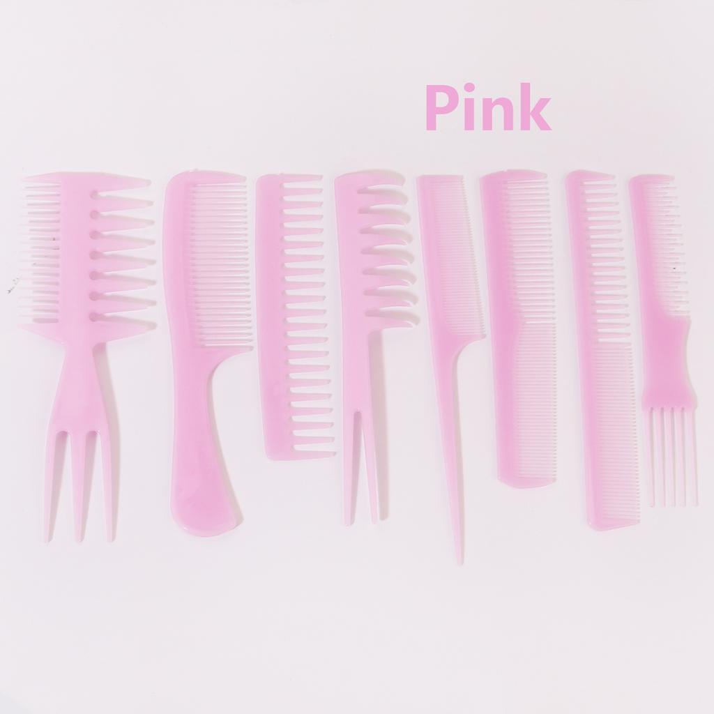 Набор из 8 расчесок для укладки волос, антистатическая расческа для хвостика, расческа для макияжа, аксессуары для машинки для стрижки волос, расческа для волос, Специальная для париков из натуральных волос