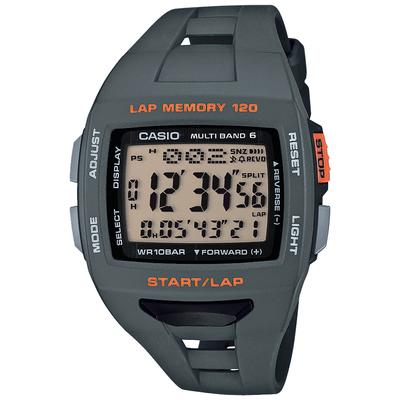 Мужские часы, Casio Collection STW-1000-8JH, серые, цифровые спортивные часы