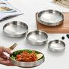 Flat 201/304 Stainless Steel Dish Plate Cooking Noodles Bowl Thickened Dinner Plate Seasoning For Kitchen Restaurant Tableware
