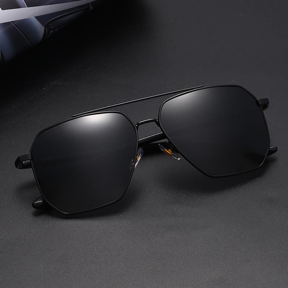 Polarized Sunglasses Men's High-end UV Protection Driving Yellow Lenses Sunglasses Anti-glare Square Fishing Glasses