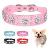 Bling Rhinestone Dog Collar Necklace PU Leather Cat Puppy Collars Necklaces With Crystal Pet Accessory For Small Medium Dogs