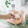 6 Gird Desktop Organizer Fashion Pen Holder Multifunctional Desk Makeups Pencil Storage Stand Box Office Stationery Small Tools