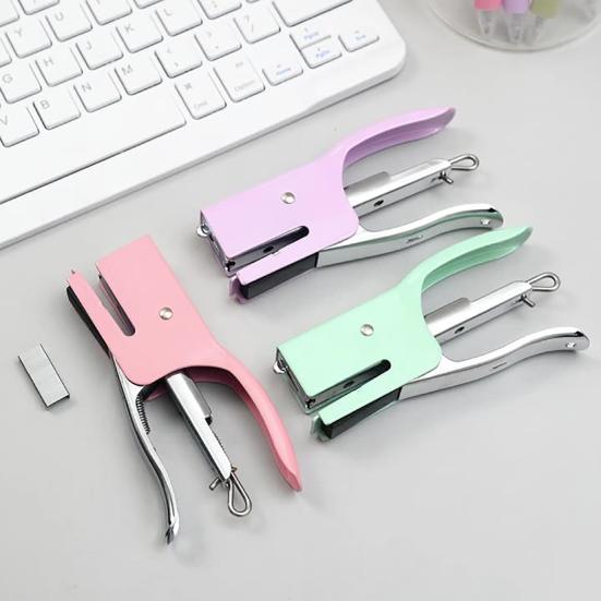 Маленький ручной степлер, степлер на 10-16 листов, с 750 скобами, мини-настольный степлер для офиса, школы, дома, путешествий