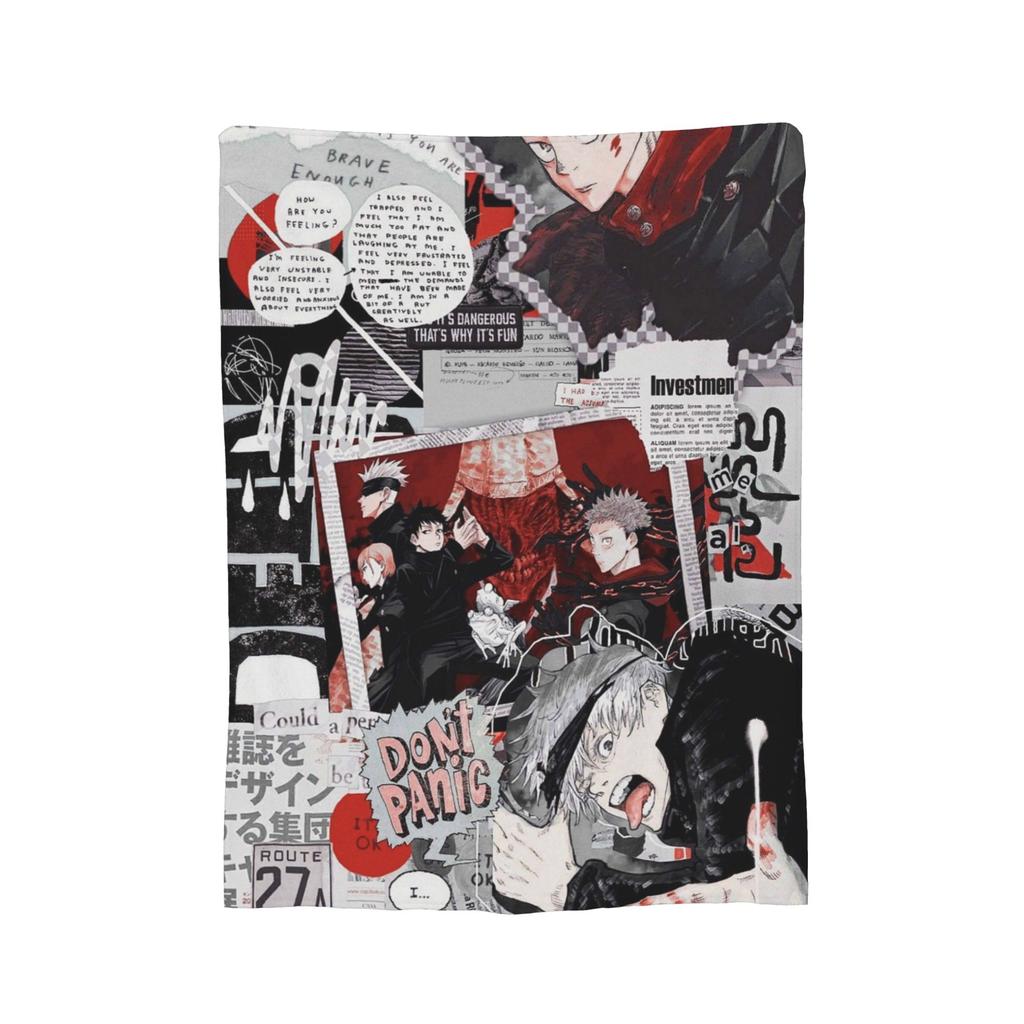 Jujutsu Kaisen Blankets Fleece Summer Air Conditioning Multi-function Lightweight Thin Throw Blanket Bedding Throws