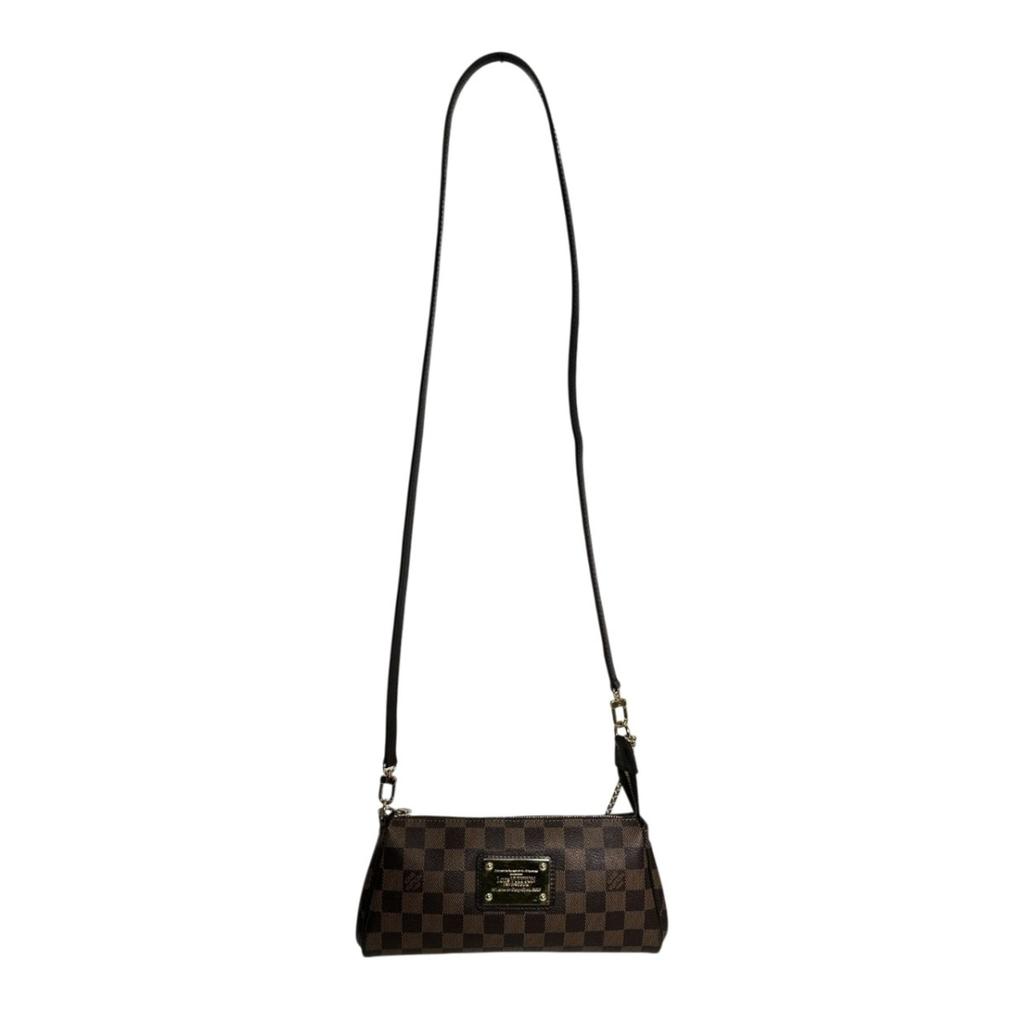 Louis Vuitton Сумка-клатч Damier Eva из канвы Damier, коричневая, женская, N55213, б/у