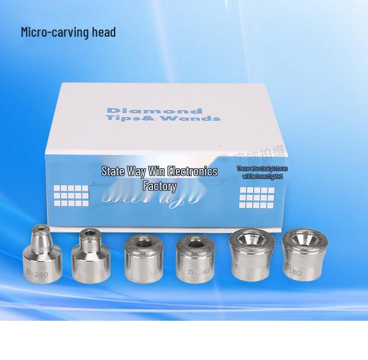 Diamond Micro-Carving Skin Resurfacing Instrument with Electroplated Head - Six-Pack Box