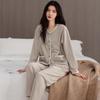 Pajamas Women'S Autumn And Winter Fleece Thickened Coral Fleece Can Be Worn Outside Island Fleece Loungewear Thin Fleece Set