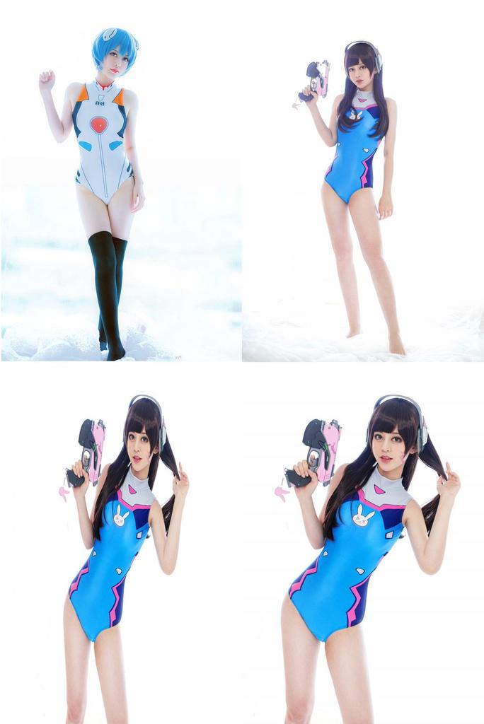 D.vacoscosplay Women's D.vacos Cosplay Swimsuit Overwatch Swimwear Bodysuit