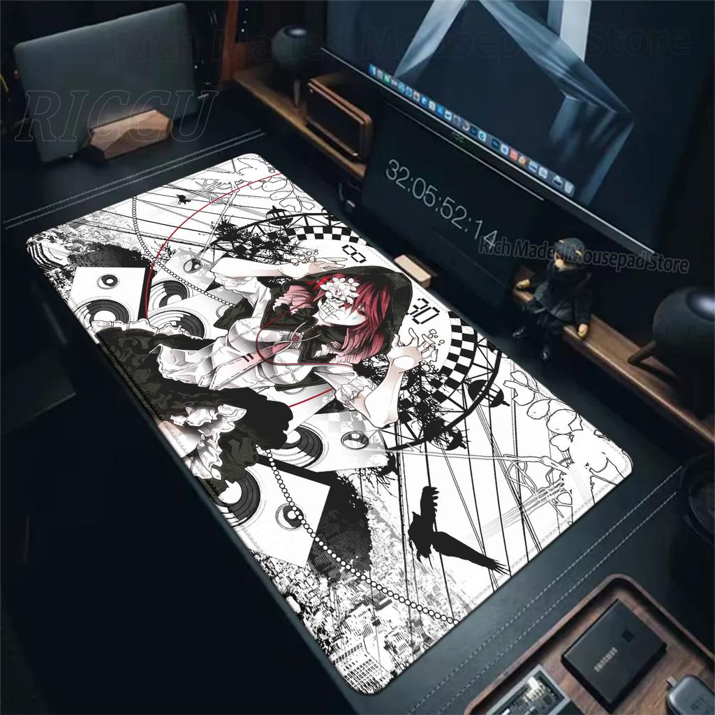 Милая Аниме Девушка K-Kasane Teto Коврик для Мыши Большой Игровой Коврик для Мыши Заблокированный Край Компьютерный Клавиатурный Настольный Коврик Шкаф для ПК Столешница XXL Коврики