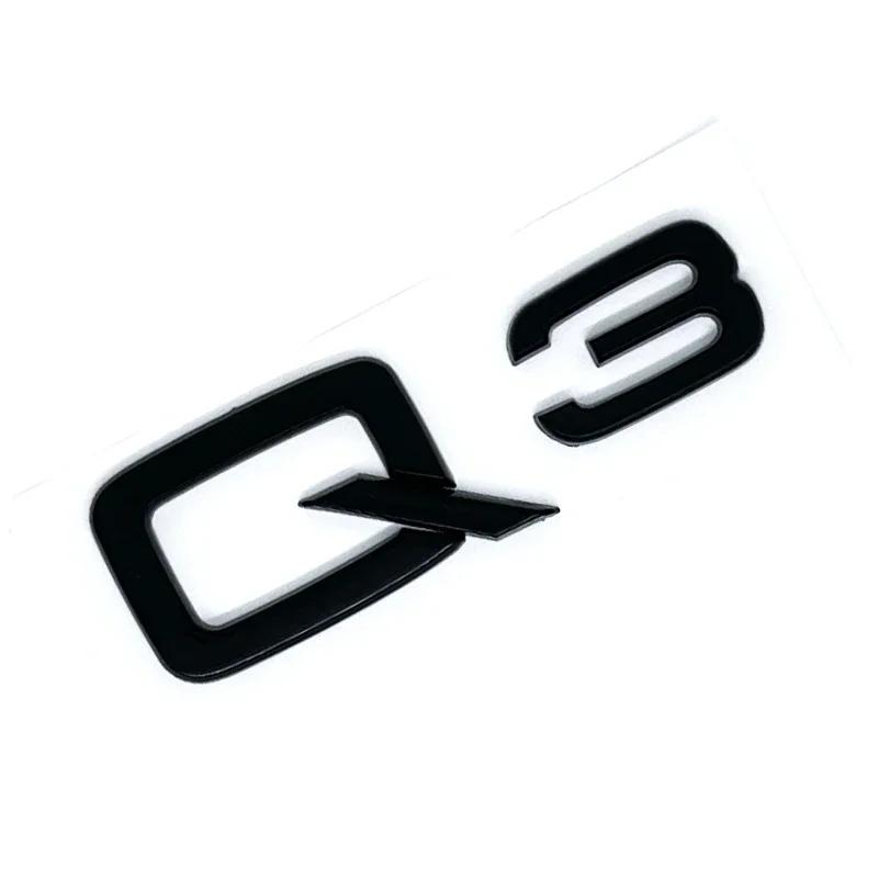 3d ABS Chrome Letters Numbers Car Rear Trunk Boot Emblem Sticker Badge For Q2 Q3 Q4 Q5 Q6 Q7 Q8 TDI TFSI Car Styling Accessories