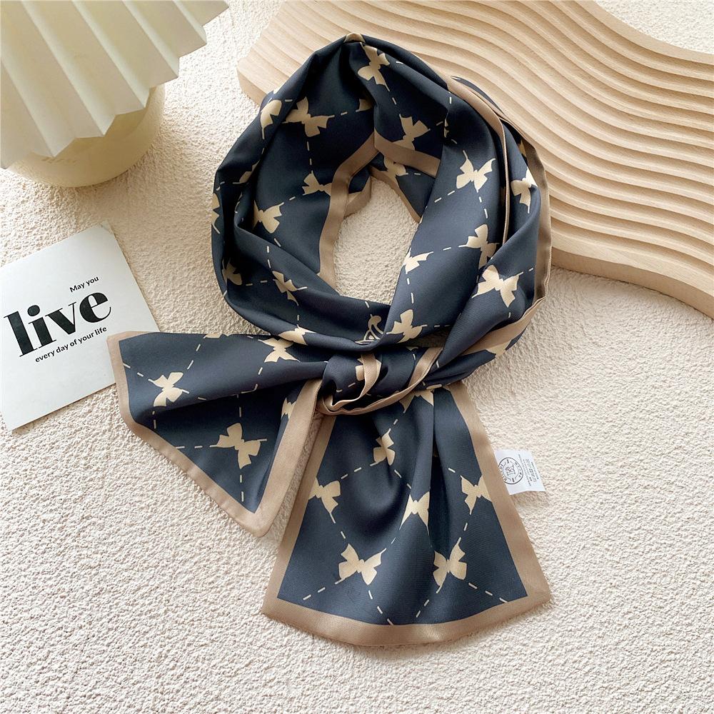 New Scarves Silk Scarves Women'S Spring And Autumn Season Long Decorative Professional Scarves Summer Thin Styles Paired With Shirts Stylish