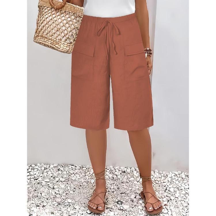 Comfortable Summer Women Casual Shorts with Pockets Beach Pants