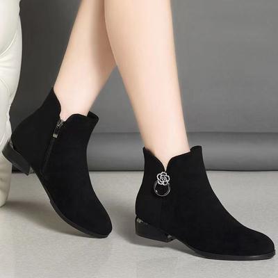 Женские ботинки, зимние ботинки, обувь на толстом каблуке, ботильоны, нескользящая обувь для мам, женские зимние ботинки, обувь на плоской подошве