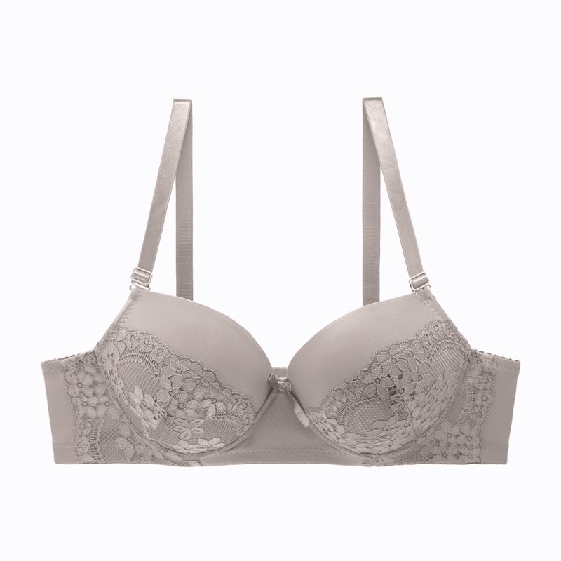 Женский бюстгальтер Тонкая форма C Чашка Бюстгальтеры без подкладок с цветочным кружевом, нижнее белье с проволокой