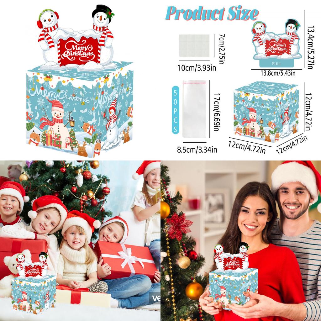 Синий снеговик Письмо Рождественский Декоративный Ящик С Хранилищем Для Подарков Для Праздничных Торжеств И Атмосферы Вечеринки