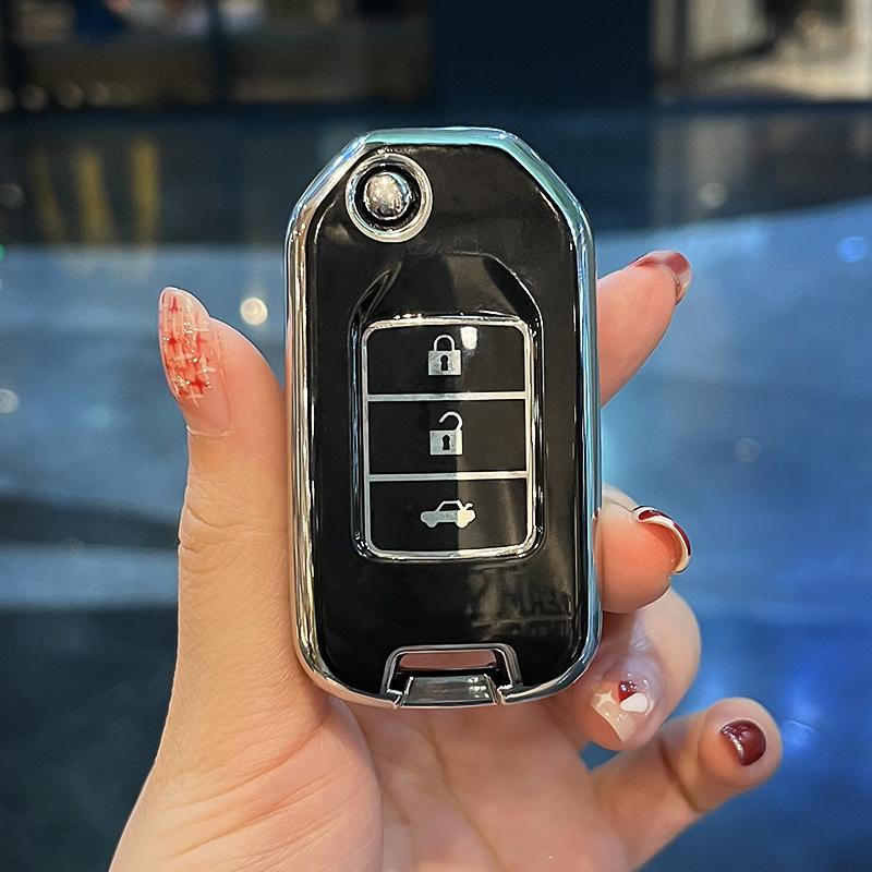 Чехол-раскладушка из ТПУ для ключа автомобиля для Honda Civic HRV CRV XRV CR-V Crider Odyssey Pilot Fit Accord Защитный брелок Аксессуары