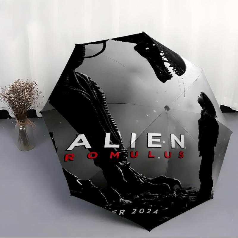 Alien Fashionable Automatic Opening/Closing Folding Umbrella. Portable and Foldable, Ideal for Gift, Travel, and Daily Use.