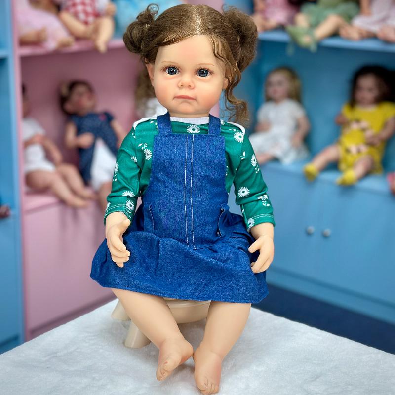 55 см моющаяся реалистичная мягкая ручная роспись имитация куклы реборн дети сопровождают игровую куклу