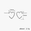 Hollow Heart-Shaped Stud Earrings, Cold Wind, Korean Simple Hong Kong Style Earrings, Personalized Trendy And Versatile Earrings, Earrings For Women