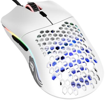 Glorious Model O Игровая 6 программируемая USB легкая мышь, Белая, RGB, Кнопки, Проводная, (67 г)