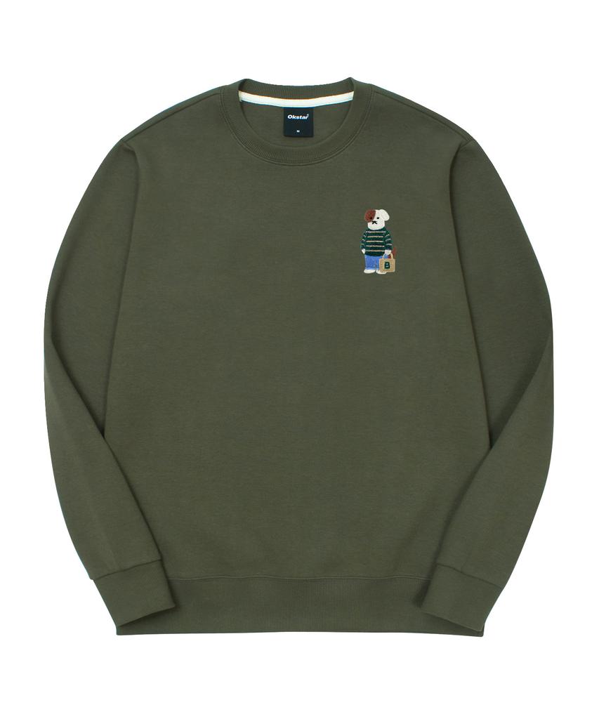 OKSTAR Mini Me Casual Brodog Embroidered Double-Sided Sweatshirt (Type B)