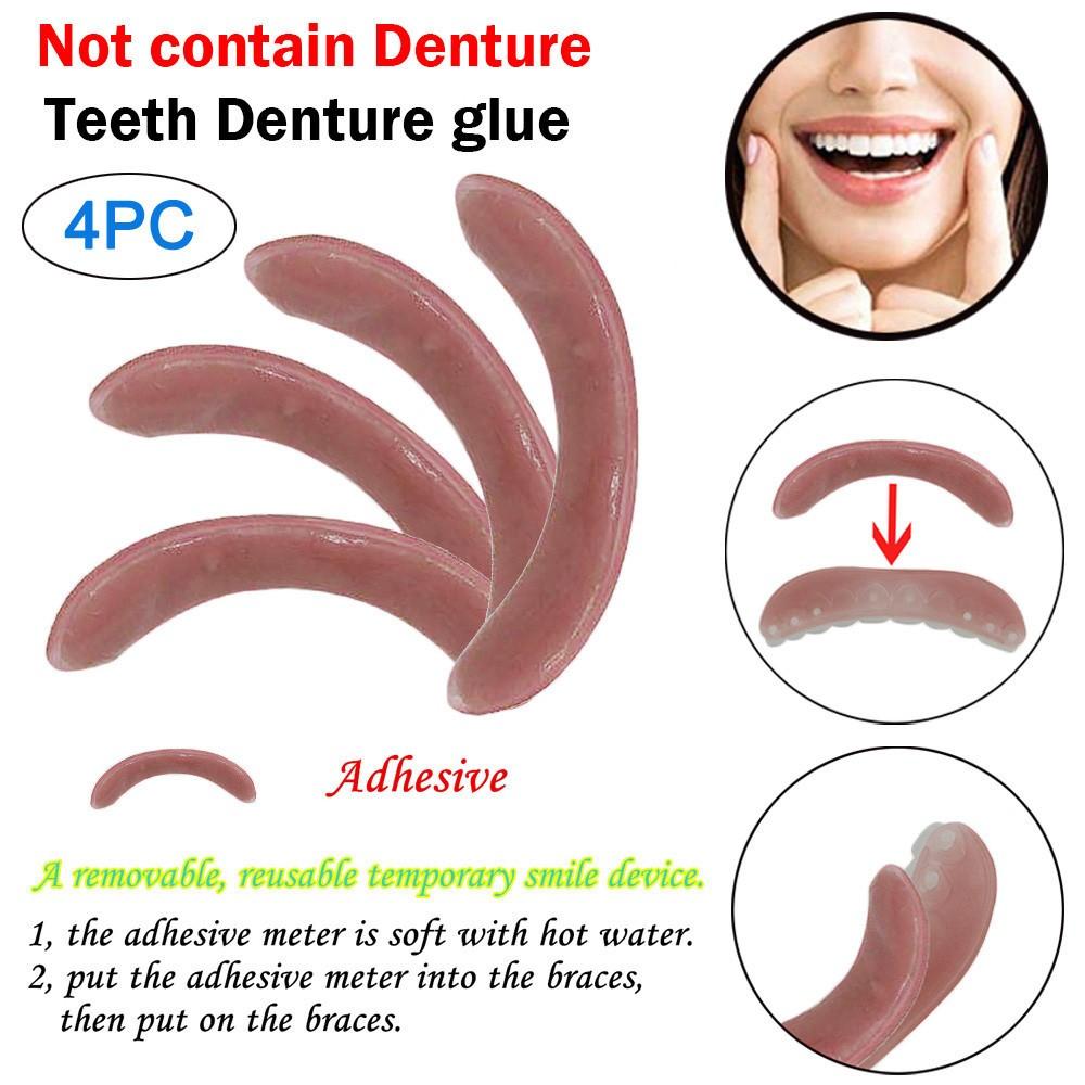 4pc Temporary Smile Comfort Fit Cosmetic Teeth Denture Glue For Denture Teeth