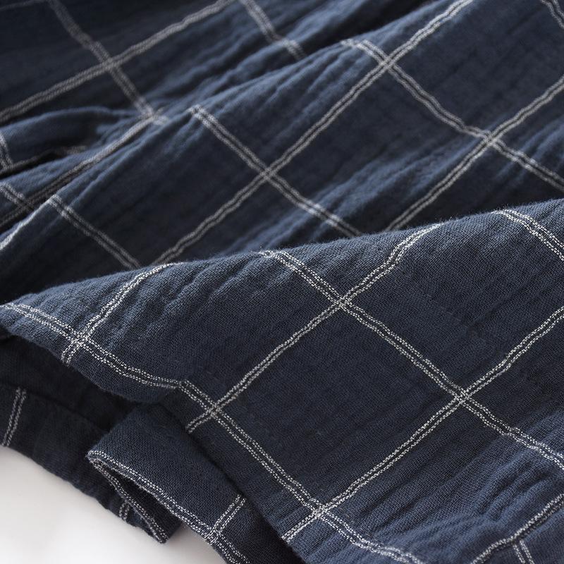 Летние мужские легкие хлопковые пижамные шорты: Дышащий, Свободный крой, Большой размер, Для ношения в помещении/на улице