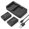 Camera LP-E17 Battery & Charger Kit with 2-slot Battery Charger + 2pcs LP-E17 Batteries 7.2V