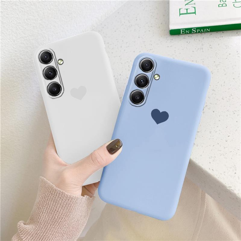 Heart Patterned Soft Silicone Case For Samsung A55 M35 S24 Xiaomi Redmi Note 13 Pro 13C iPhone Huawei Honor Realme Camera Protective Shockproof Cover