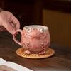 Керамическая кружка с лягушкой и ложкой, милый набор кофейных чашек в подарок для офиса, дома, винтажный стиль, посуда, декор