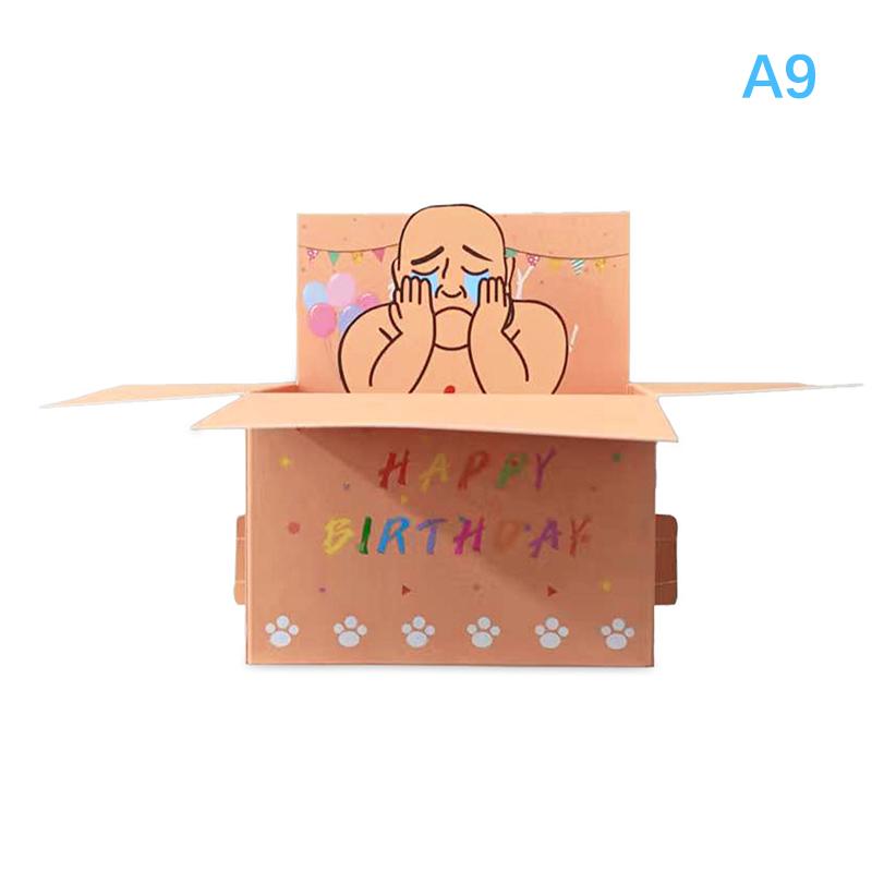 Funny Happy Birthday Pop-Up Card 3D Character Design Paper Party Invitation Perfect Gift For Family Friends And Co-Workers