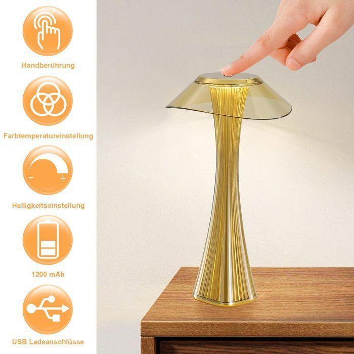 Lampe de chevet LED NETTLIFE Moderne USB 3 niveaux d'intensité