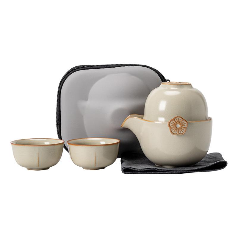 Portable Travel Teacup Sets Teaware Chinese One Teapot Three Cups Outdoor Travel Camping Tea Handmade Making Tools Teaware Gifts