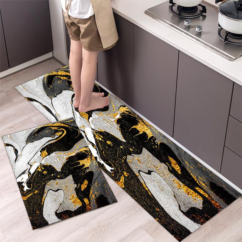 1 шт. анти-усталостные кухонные коврики, OneHouse Marble Print водонепроницаемый нескользящий толстый мягкий кухонный коврик прочный комфортный стоячий коврик для кухни