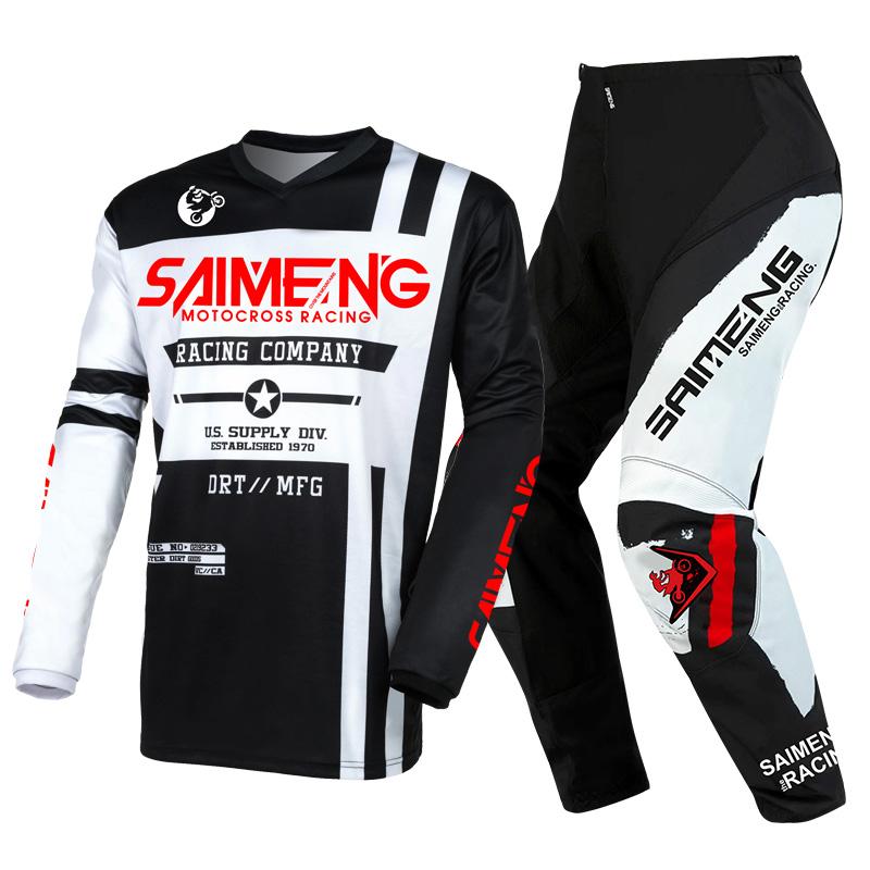 Комплект экипировки для мотокросса для детей 4 5 6 7 8 9 10 11 12 13 лет Молодежный детский мотоциклетный костюм для мальчиков и девочек, майка, штаны, гоночный костюм для бездорожья, эндуро, мотокросса, горного велосипеда