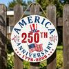 Деревянная табличка на дверь к 250-летию США 1776-2026 250 Лет Свободы Патриотическая подвесная табличка для 4 июля Дня Независимости Входная дверь Крыльцо дома