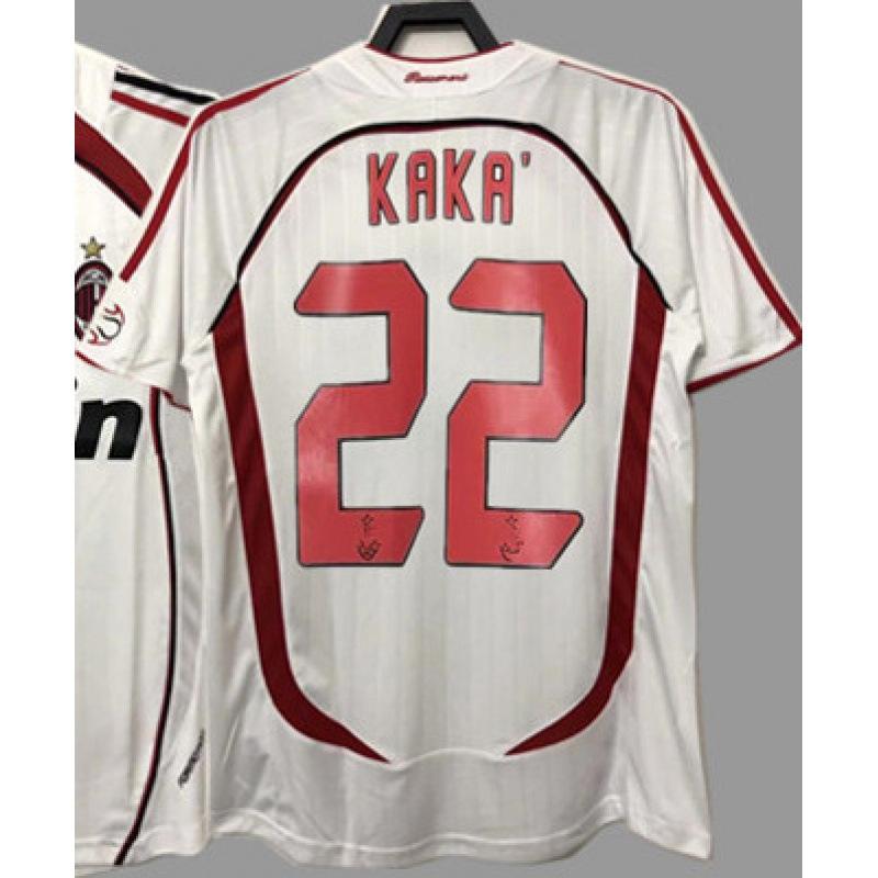 Retro jersey football jersey classic nostalgic replica Thai jersey Kaka game training jersey short-sleeved sportswear