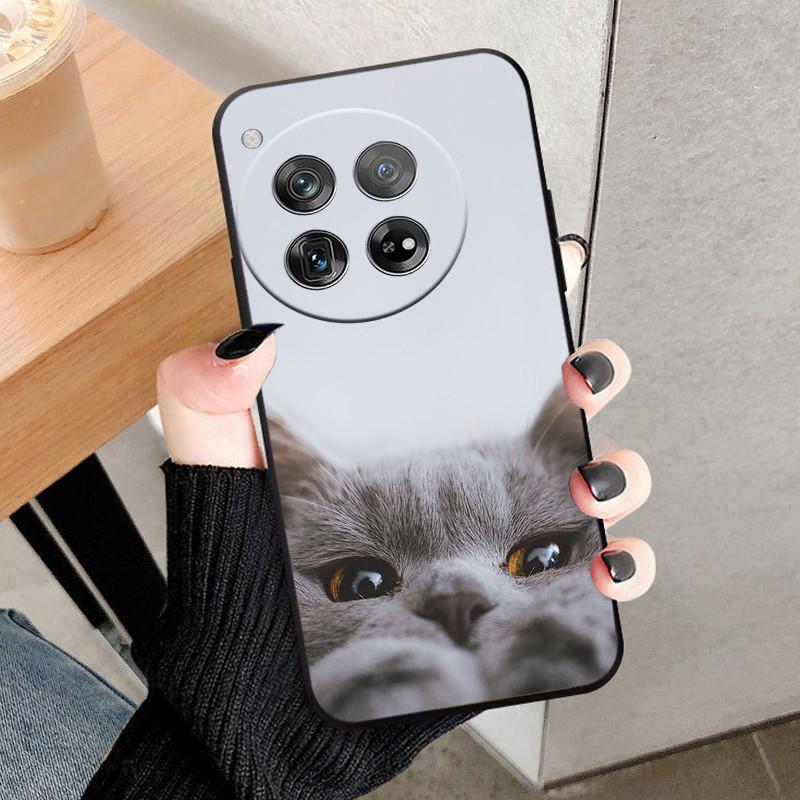 For OnePlus 12 Case Cover For OnePlus12 Fundas New Black Soft Silicone TPU Protective Phone Case For One Plus 12 Bumper Coque
