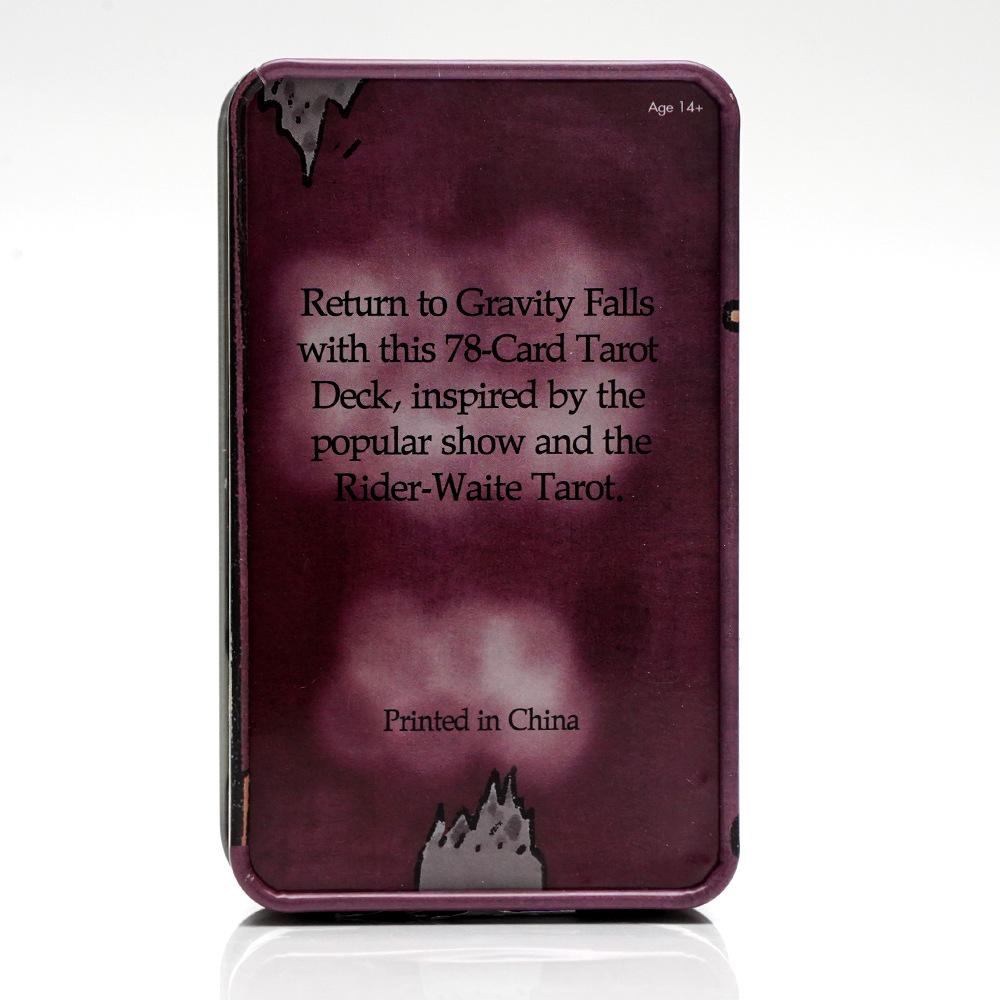 Таинственное Таро, вдохновленное падающей гравитацией, 78 карт Таро с серебряными краями в жестяной коробке 10,3*6 см