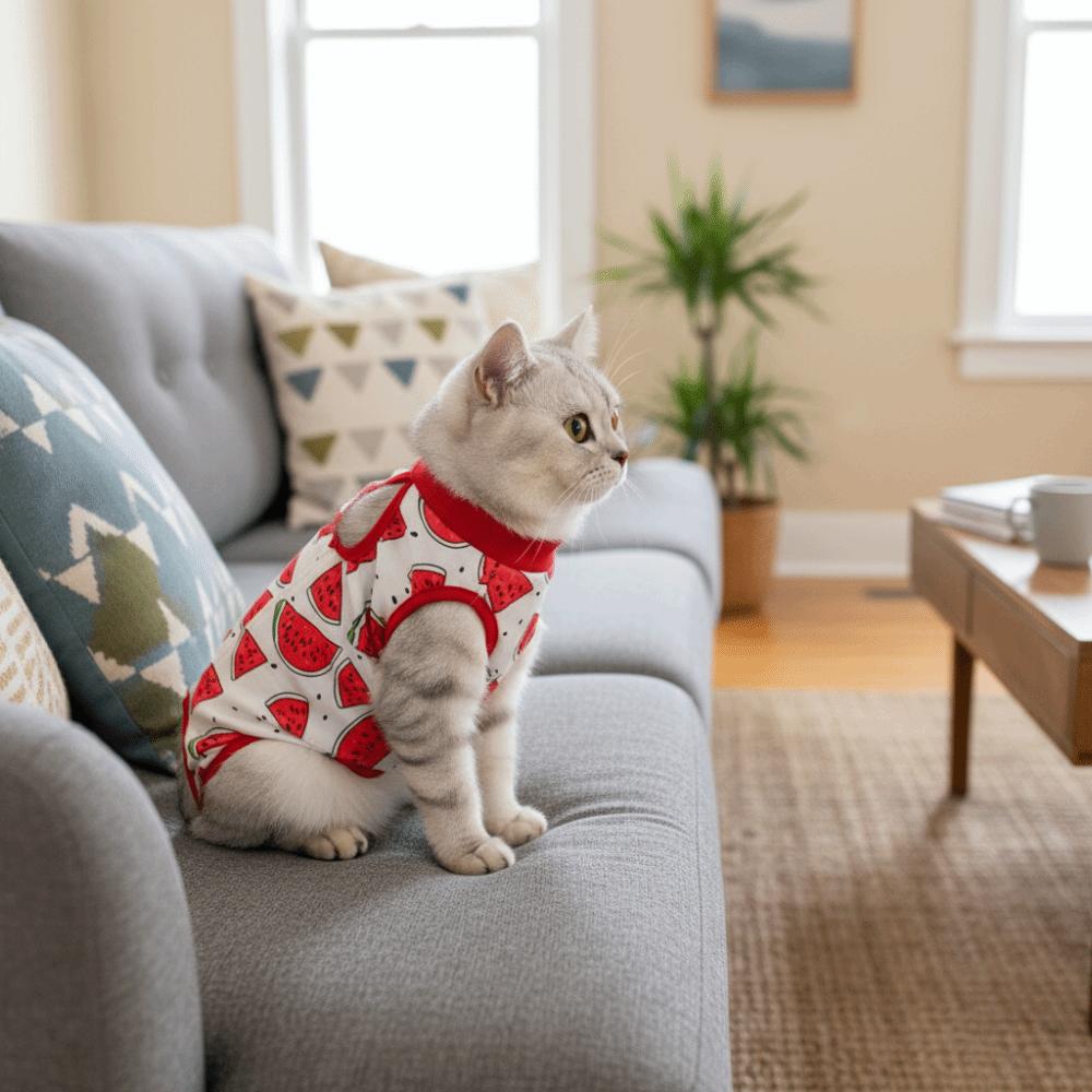 High Elasticity Cat Sterilization Suit Breathable Cat Jumpsuit Pet Anti-Licking Vest Pet Care