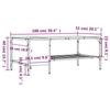 VidaXL Table basse avec support chêne fumé 100x51x40cm bois ingénierie 837734