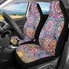 Чехлы на сиденья автомобиля Bulopur Black Boho Цветочные, Только для передних сидений, для женщин и мужчин, с карманом-органайзером, для автомобилей, внедорожников, грузовиков, седанов