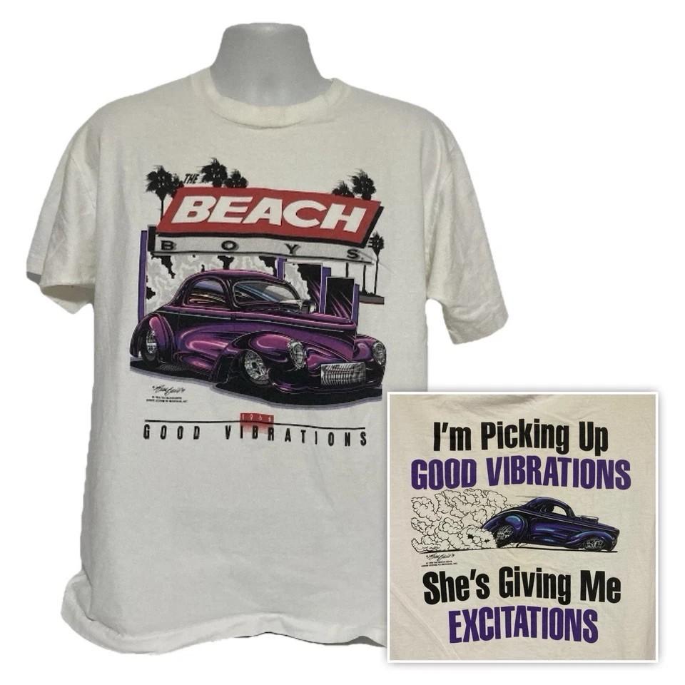 Винтажная футболка The Beach Boys Good Vibrations 1994 года, футболка Hot Rod Drag Race, унисекс