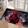 1pc Deadpool Pattern Fleece Doormat | Polyester, Machine Washable, Ideal for Living Room, Bedroom Decor, Adds Practicality and